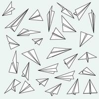 Paper airplanes designs vector leadership