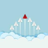 Paper airplanes designs vector leadership