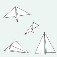 Paper airplanes designs vector leadership