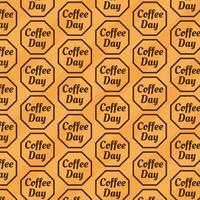 International Coffee Day Pattern Seamless Background vector