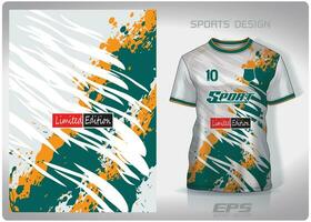 Vector sports shirt background image.Salad green-yellow stripes with white stripes pattern design, illustration, textile background for sports t-shirt, football jersey shirt