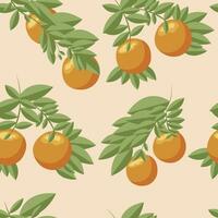 Orange seamless pattern. Vector seamless texture. Orange background.