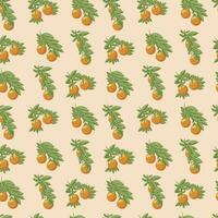 Orange seamless pattern. Vector seamless texture. Orange background.
