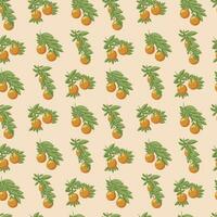 Orange seamless pattern. Vector seamless texture. Orange background.