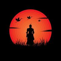 illustration vector graphic of Samurai training at night on a full moon. Perfect for wallpaper, poster, etc. Landscape wallpaper, Illustration vector style,  One Piece, Roronoa Zoro