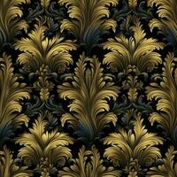 Seamless pattern with rich ornament and old Damascus style pattern for design of luxury products photo