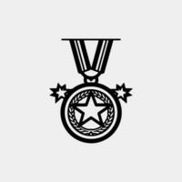 estrella medalla vector aislado en blanco antecedentes