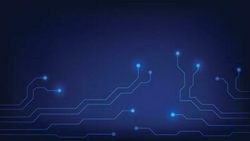 Hi tech digital circuit board. AI pad and electrical lines connected on blue lighting background. futuristic technology design element concept vector