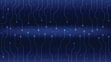 Hi tech digital circuit board. AI pad and electrical lines connected on blue lighting background. futuristic technology design element concept vector
