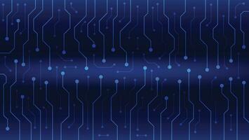 Hi tech digital circuit board. AI pad and electrical lines connected on blue lighting background. futuristic technology design element concept vector