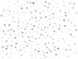 Light silver Triangular glitter confetti background. White festive texture. vector