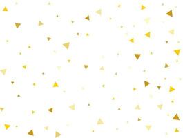 Gender Neutral Golden Triangular Confetti Background. Vector illustration