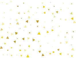 Gender Neutral Golden Triangular Confetti Background. Vector illustration