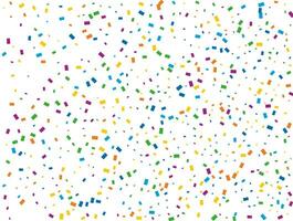 Birthday Rectangular Confetti. Light Rainbow glitter confetti background. Colored festive texture. vector