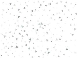 ligero plata triangular Brillantina papel picado antecedentes. blanco festivo textura. vector