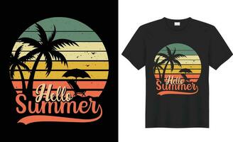 Summer t shirt design. summer time for surfing vector slogan and apparel.