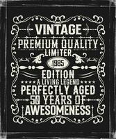 Vintage premium quality 1985 limited edition aged to perfection all original t-shirt design vector