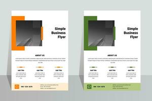 Business company A4 flyer template vector