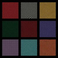 Groovy retro pattern background in psychedelic checkered backdrop style. A chessboard in a minimalist abstract design with a 60s 70s aesthetic vibe. hippie style y2k. funky print vector illustration