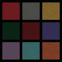 Groovy retro pattern background in psychedelic checkered backdrop style. A chessboard in a minimalist abstract design with a 60s 70s aesthetic vibe. hippie style y2k. funky print vector illustration