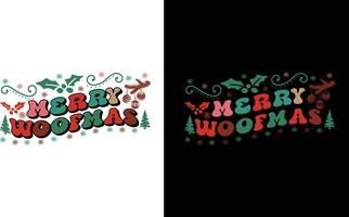 Merry Woofmas Sublimation Shirt File vector