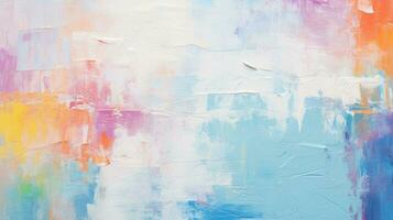 Oil painting on canvas, abstract color painting. Generative AI photo