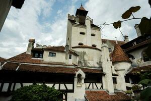 The Bran Castle in Romania. Dracula medieval castle in Carpathians, Transylvania. photo