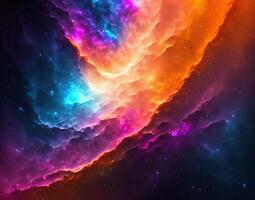 Abstract background that mimics the texture of a nebula in space. AI genareted photo