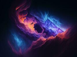 Abstract background that mimics the texture of a nebula in space. AI genareted photo