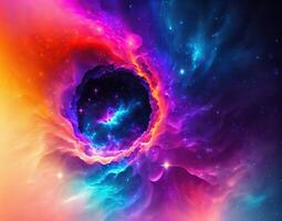 Abstract background that mimics the texture of a nebula in space. AI genareted photo