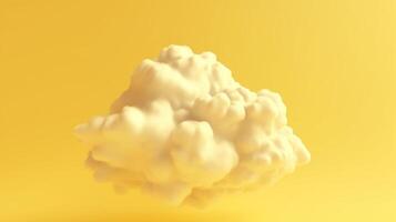 , Light yellow fantastic 3d clouds on the floor, sky and landscape. Gentle colors and with bright lights. photo