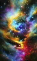 Abstract background, wallpaper that mimics the texture of a nebula in space. AI genareted photo