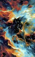 Abstract background, wallpaper that mimics the texture of a nebula in space. AI genareted photo