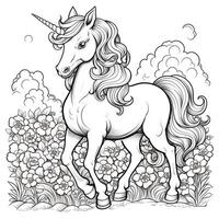 Unicorn Coloring Pages For Kids photo