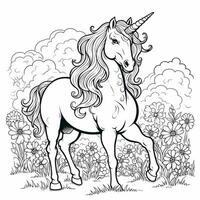 Unicorn Coloring Pages For Kids photo