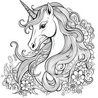 Unicorn Coloring Pages For Kids photo