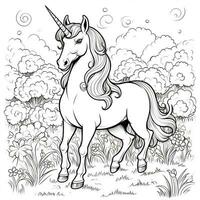Unicorn Coloring Pages For Kids photo