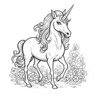 Unicorn Coloring Pages For Kids photo