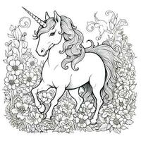 Unicorn Coloring Pages For Kids photo