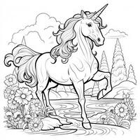 Unicorn Coloring Pages For Kids photo