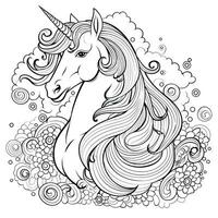 Unicorn Coloring Pages For Kids photo