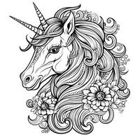 Unicorn Coloring Pages For Kids photo