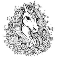 Unicorn Coloring Pages For Kids photo