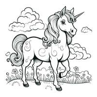 Unicorn Coloring Pages For Kids photo