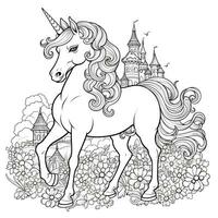 Unicorn Coloring Pages For Kids photo