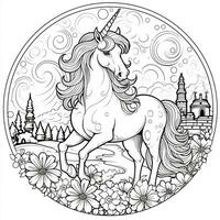 Unicorn Coloring Pages For Kids photo