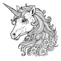 Unicorn Coloring Pages For Kids photo