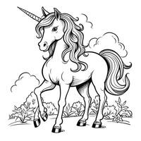 Unicorn Coloring Pages For Kids photo