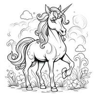 Unicorn Coloring Pages For Kids photo