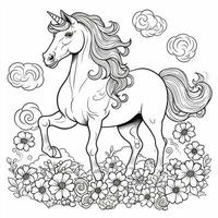 Unicorn Coloring Pages For Kids photo